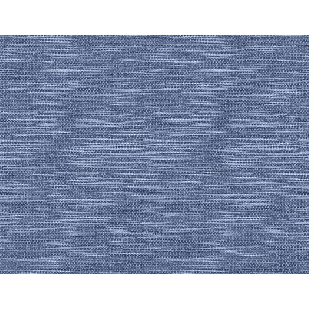Seabrook Wallpaper LN10902 Faux Linen Weave Wallpaper in Coastal Blue