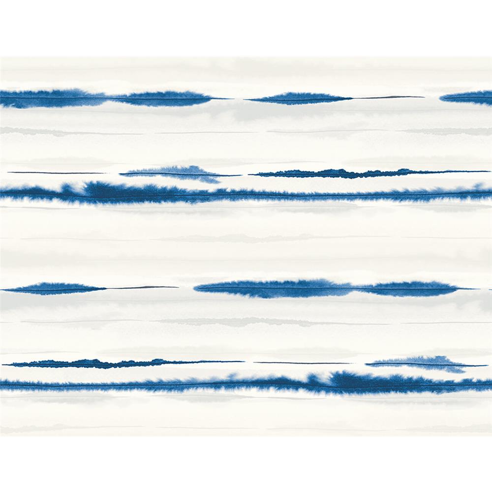 Seabrook Wallpaper LN20602 Lillian August Horizon Stripe Wallpaper LN20602 in Blue Oasis