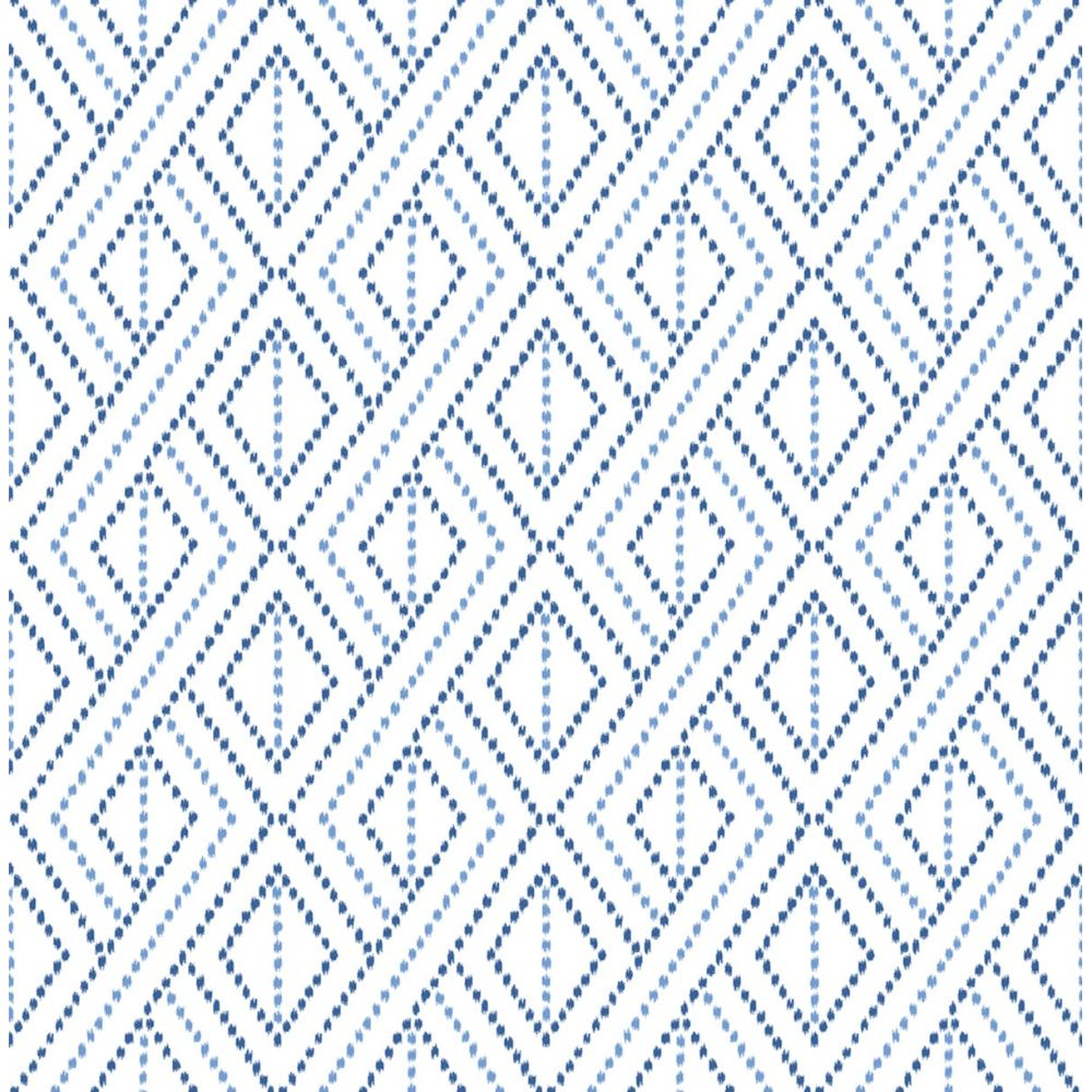 Seabrook Wallpaper LN30202 Boho Grid Wallpaper in Denim Blue