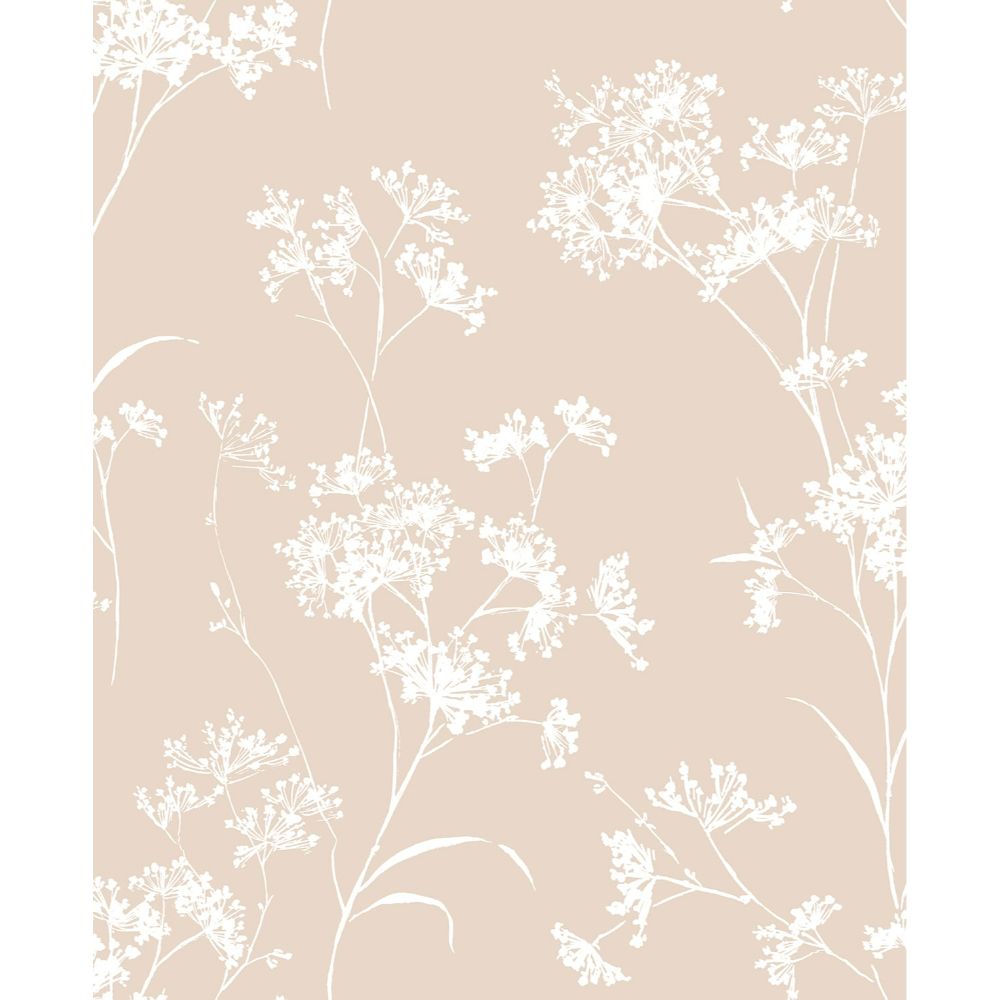 Seabrook Wallpaper LN30501 Floral Mist Wallpaper in Peach Petal