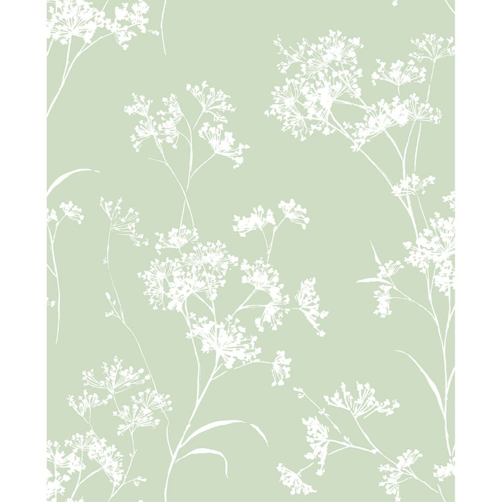 Seabrook Wallpaper LN30504 Floral Mist Wallpaper in Seacrest Green