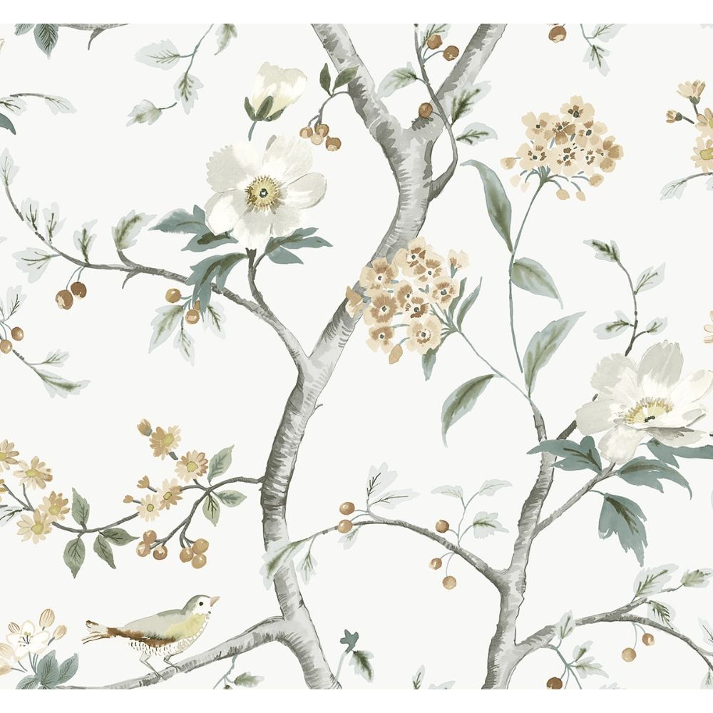 Seabrook Wallpaper LN40008 Sparrow Haven  Wallpaper in Agave & Cider