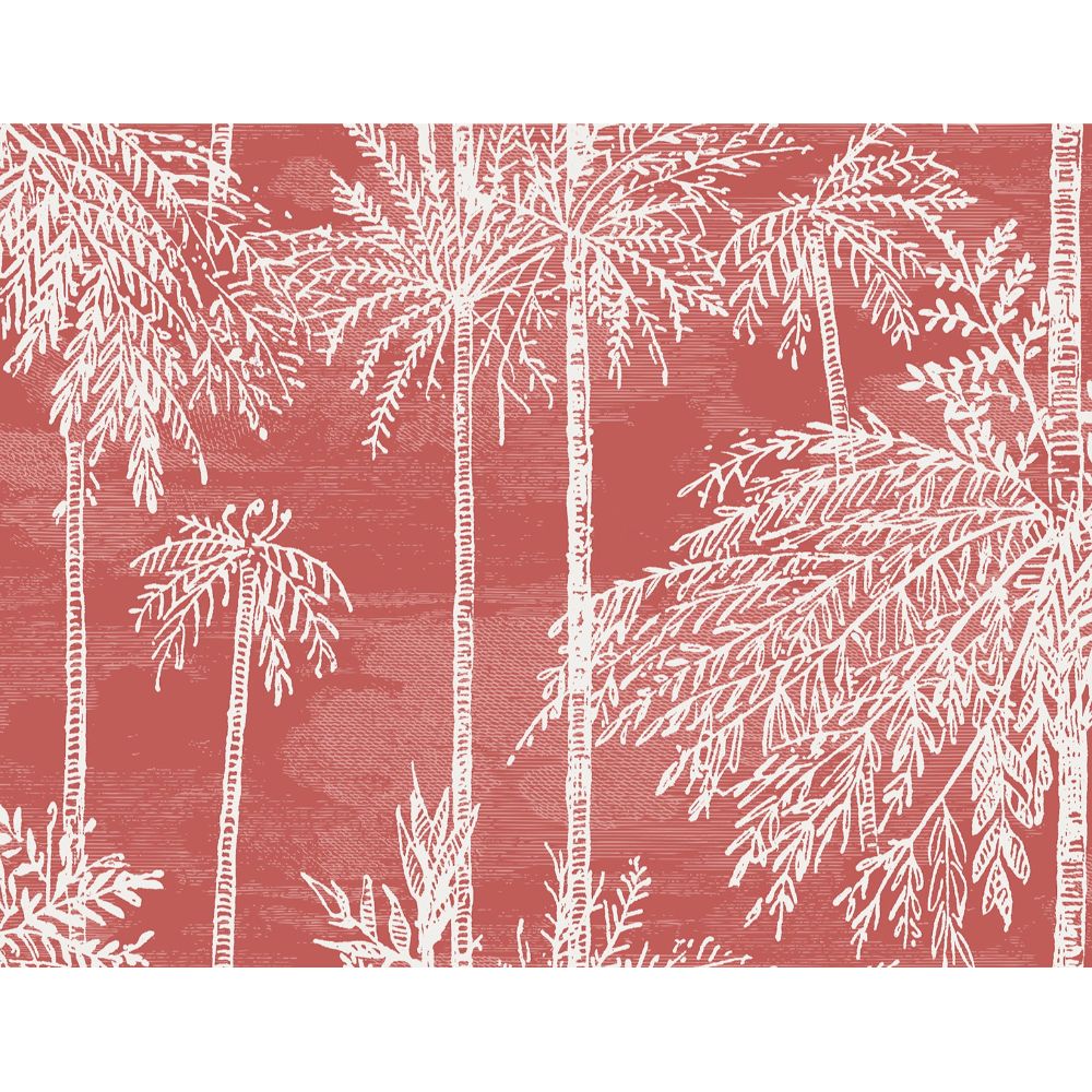 Seabrook Wallpaper LN40201 Palm Grove  Wallpaper in Coral