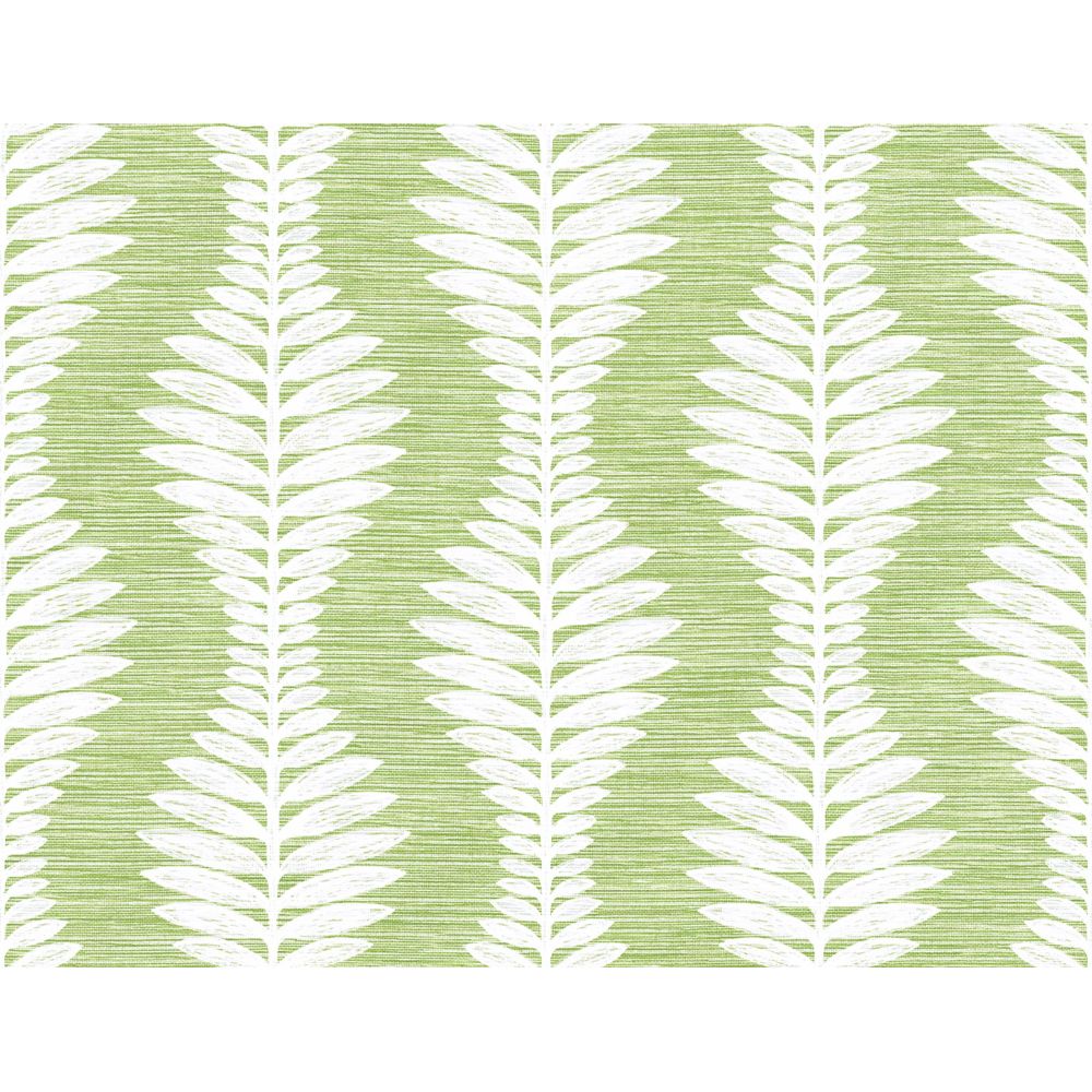 Seabrook Wallpaper LN40504 Carina Leaf Ogee Wallpaper in Greenery