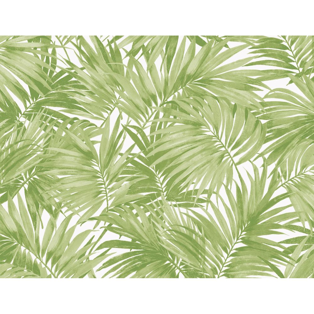 Seabrook Wallpaper LN40704 Cordelia Tossed Palms Wallpaper in Spring Green