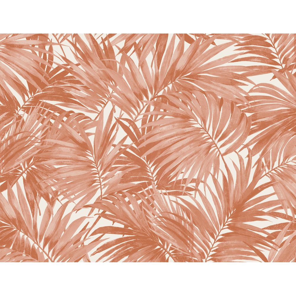 Seabrook Wallpaper LN40706 Cordelia Tossed Palms Wallpaper in Coral