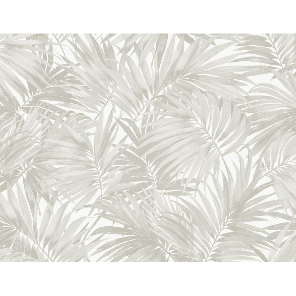 Seabrook Wallpaper LN40707 Cordelia Tossed Palms Wallpaper in Dove Grey
