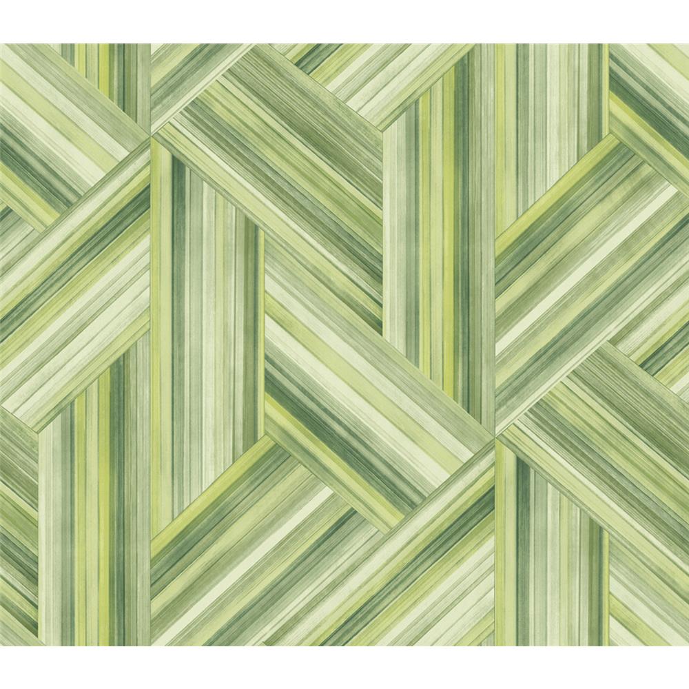 Seabrook Designs LW50104 Living with Art Geo Inlay Wallpaper in Chartreuse and Basil