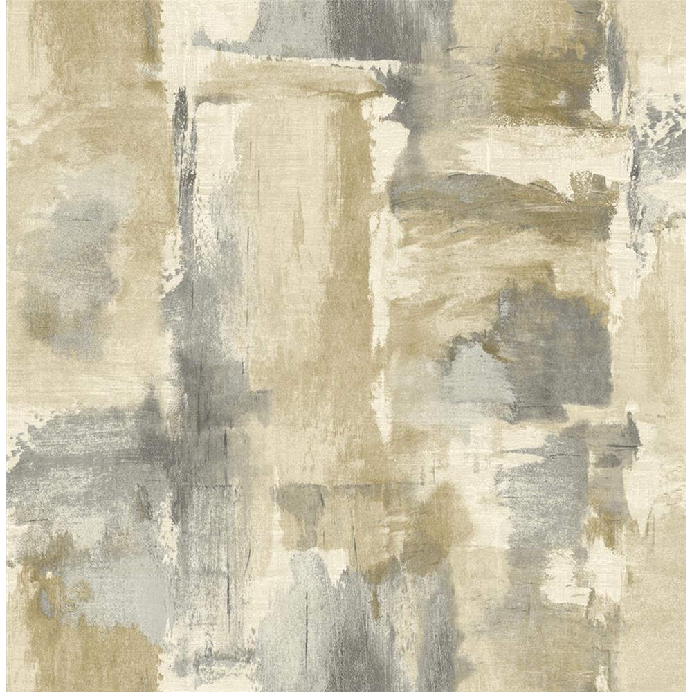 Seabrook Designs LW51307 Living with Art Dry Brush Faux Wallpaper in Golden Dusk