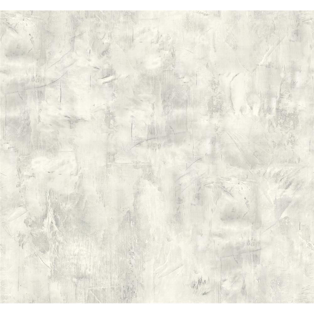 Seabrook Designs LW51710 Living with Art Rustic Stucco Faux Wallpaper in Metallic Silver and Snowstorm