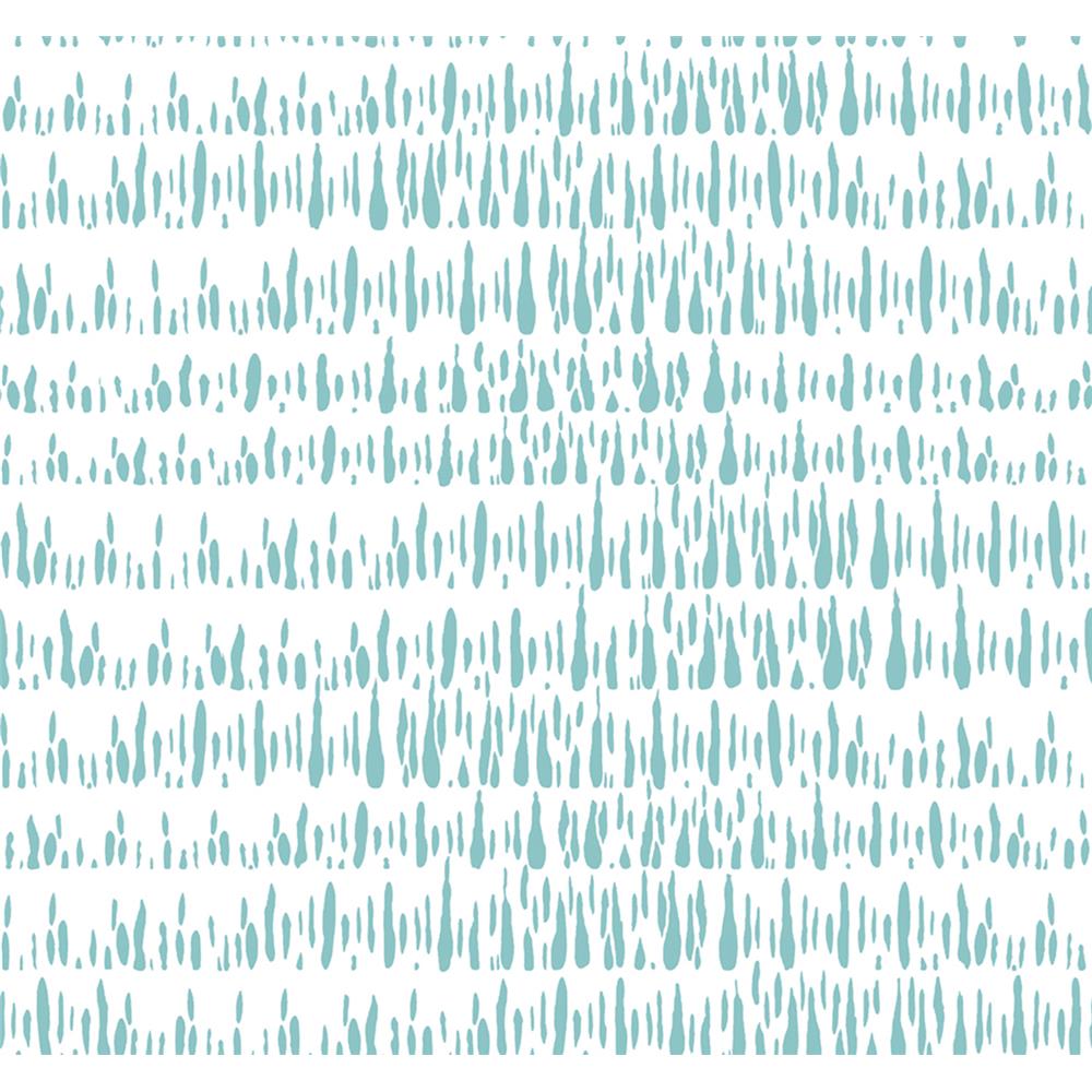 Seabrook Designs LW51804 Living with Art Brush Marks Wallpaper in Teal and White