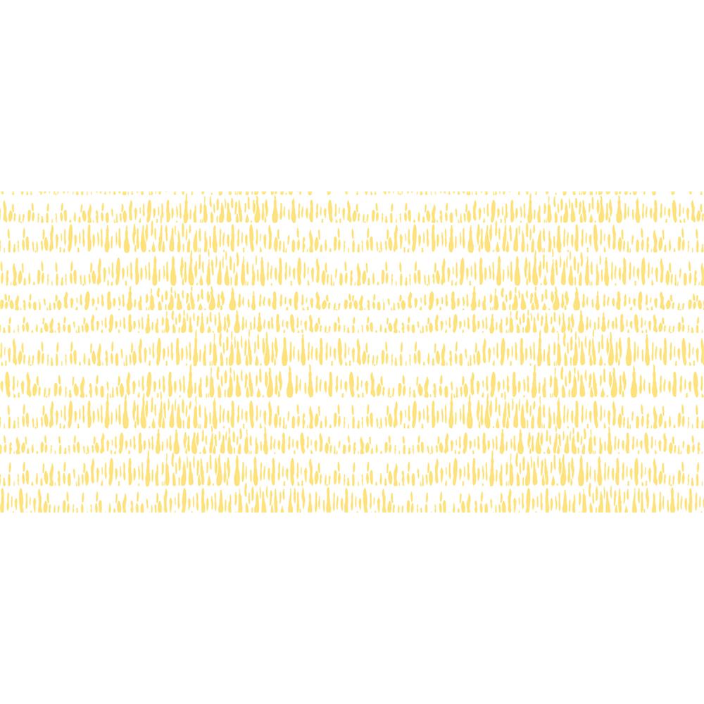 Seabrook Designs LW52103F Living with Art Brush Marks Fabric in Buttercup and White