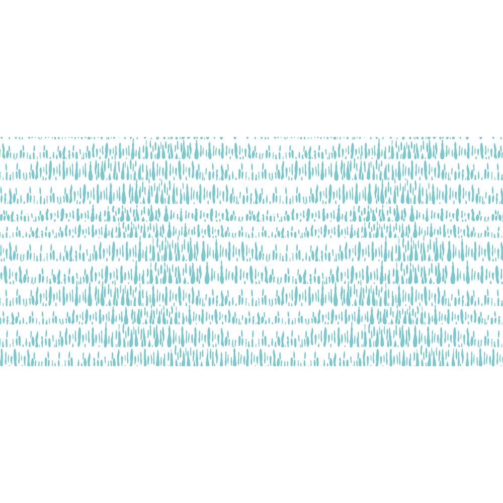 Seabrook Designs LW52104F Living with Art Brush Marks Fabric in Teal and White