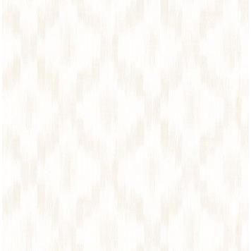 Seabrook MT80110 SEABROOK DESIGNS-MONTAGE POMERELLE IKAT Wallpaper in Gray/ Off White
