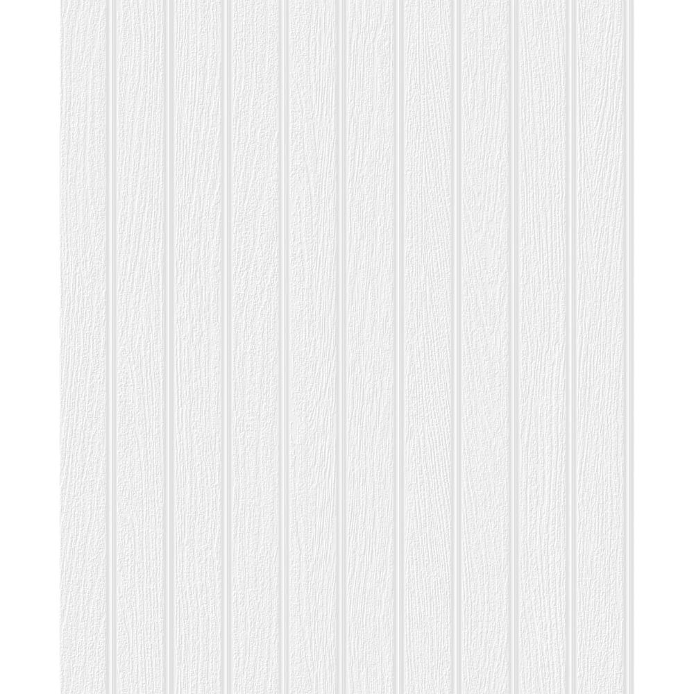 Seabrook Wallpaper PW20100 Faux Beadboard Wallpaper in White