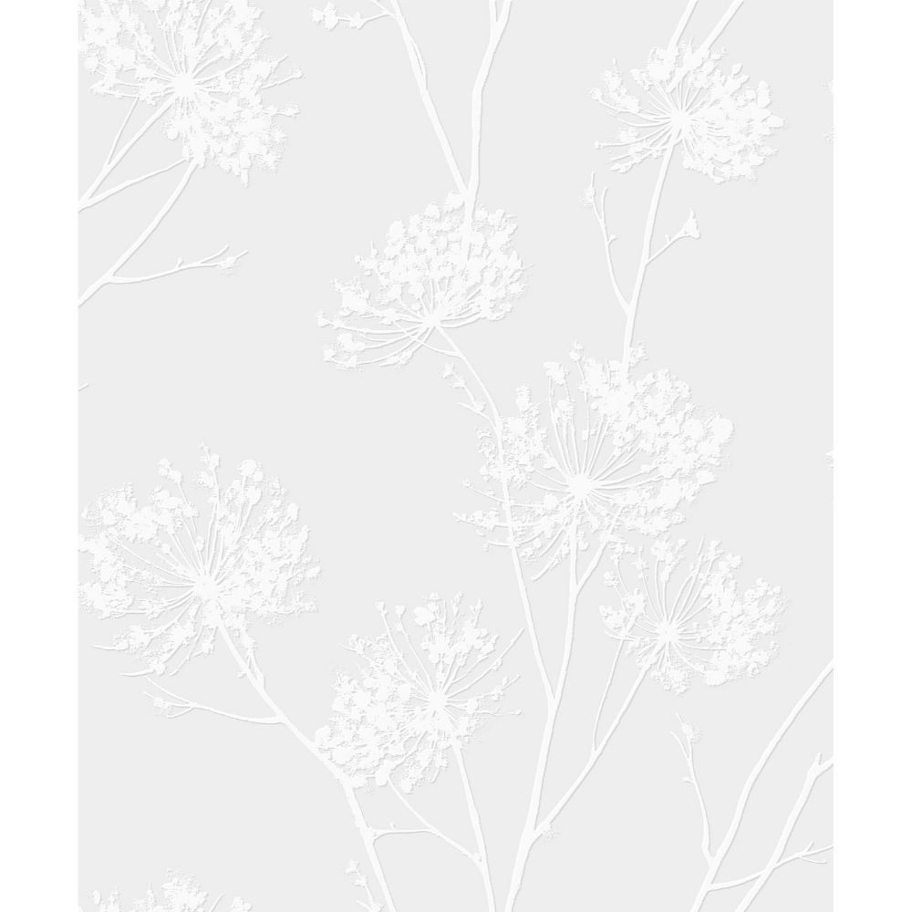 Seabrook Wallpaper PW20300 Dandelion Fields Wallpaper in White