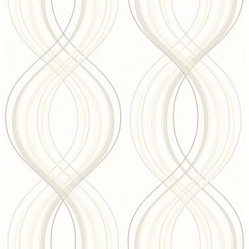 Seabrook RL60208 SEABROOK DESIGNS-RETRO LIVING JEANNIE Wallpaper in White