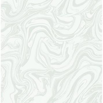 Seabrook RL60908 SEABROOK DESIGNS-RETRO LIVING MINDY MARBLE Wallpaper in Gray/ White
