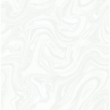 Seabrook RL60910 SEABROOK DESIGNS-RETRO LIVING MINDY MARBLE Wallpaper in Gray/ White