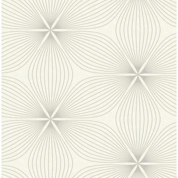 Seabrook RL61108 SEABROOK DESIGNS-RETRO LIVING LUCY Wallpaper in Gray/ White