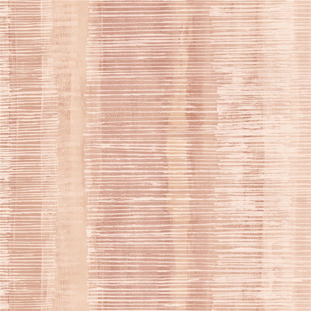 Seabrook Designs RY31001 Boho Rhapsody Tikki Natural Ombre Wallpaper in Pink Sunset