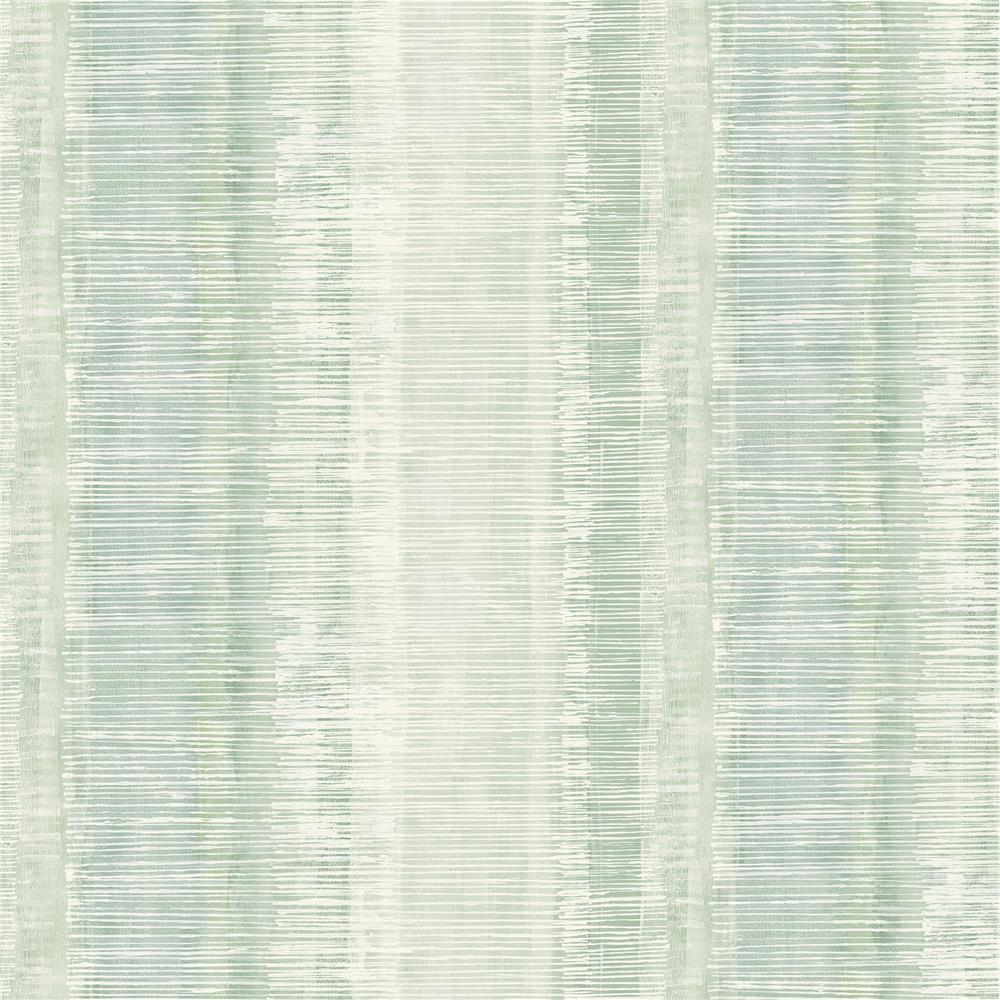Seabrook Designs RY31004 Boho Rhapsody Tikki Natural Ombre Wallpaper in Washed Jade and Aloe