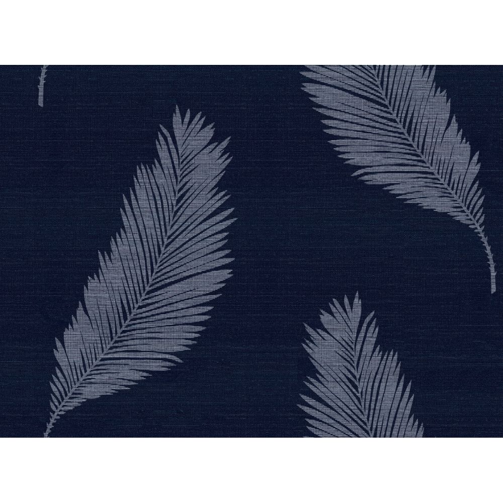 Seabrook Wallpaper SC21602 Tossed Palm Sisal Grasscloth Wallpaper in Midnight Blue