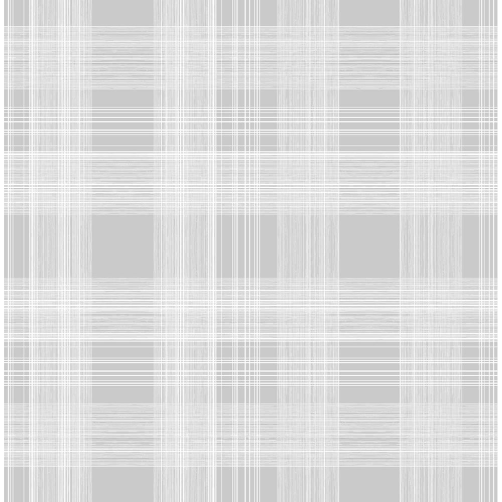 Stacy Garcia Home by Seabrook Wallpaper SG10008 Rad Plaid in Harbor Grey