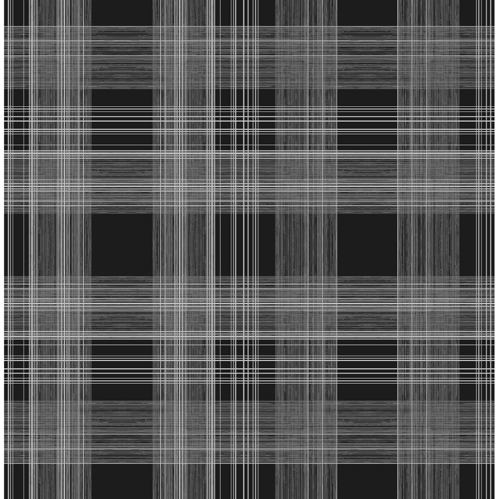 Stacy Garcia Home by Seabrook Wallpaper SG10010 Rad Plaid in Onyx