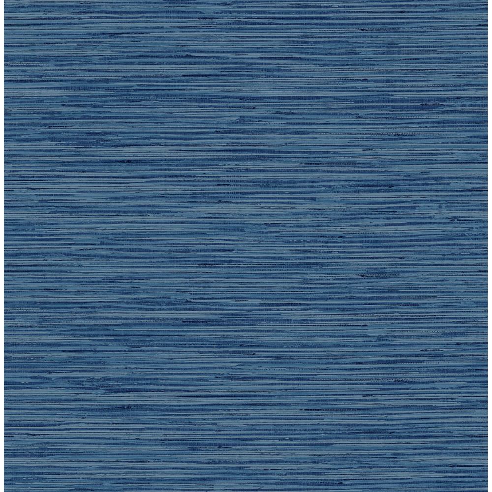 Stacy Garcia Home by Seabrook Wallpaper SG10202 Grasscloth in Marine Blue