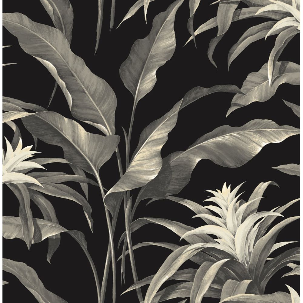 Stacy Garcia Home by Seabrook Wallpaper SG10300 Palma in Onyx & Alloy