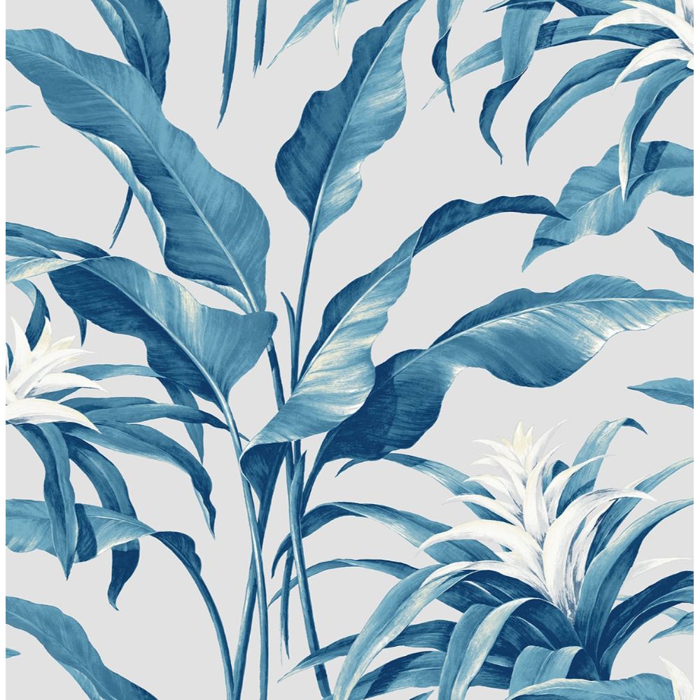 Stacy Garcia Home by Seabrook Wallpaper SG10302 Palma in Blue Lagoon & Grey