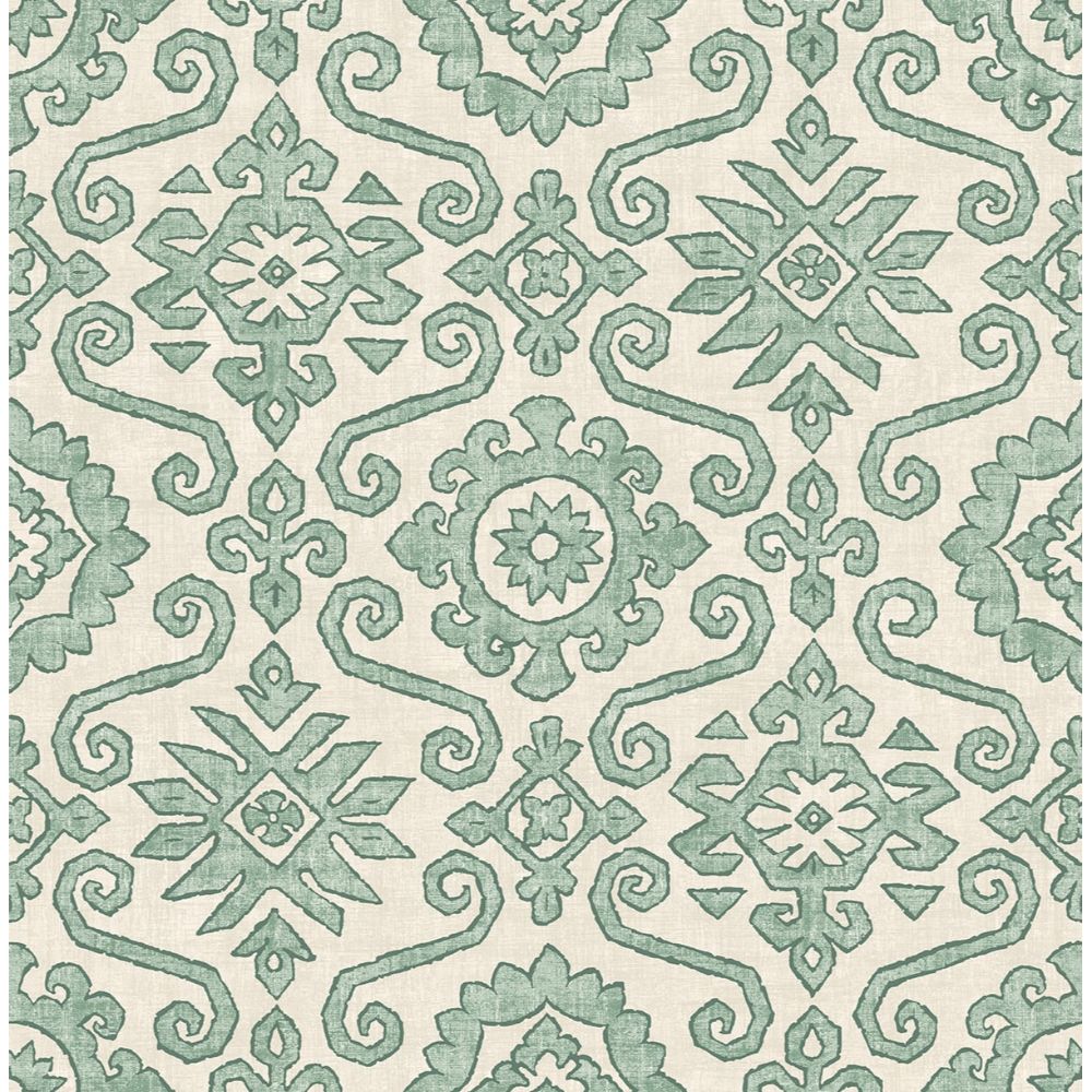 Stacy Garcia Home by Seabrook Wallpaper SG10804 Augustine in Mineral Green
