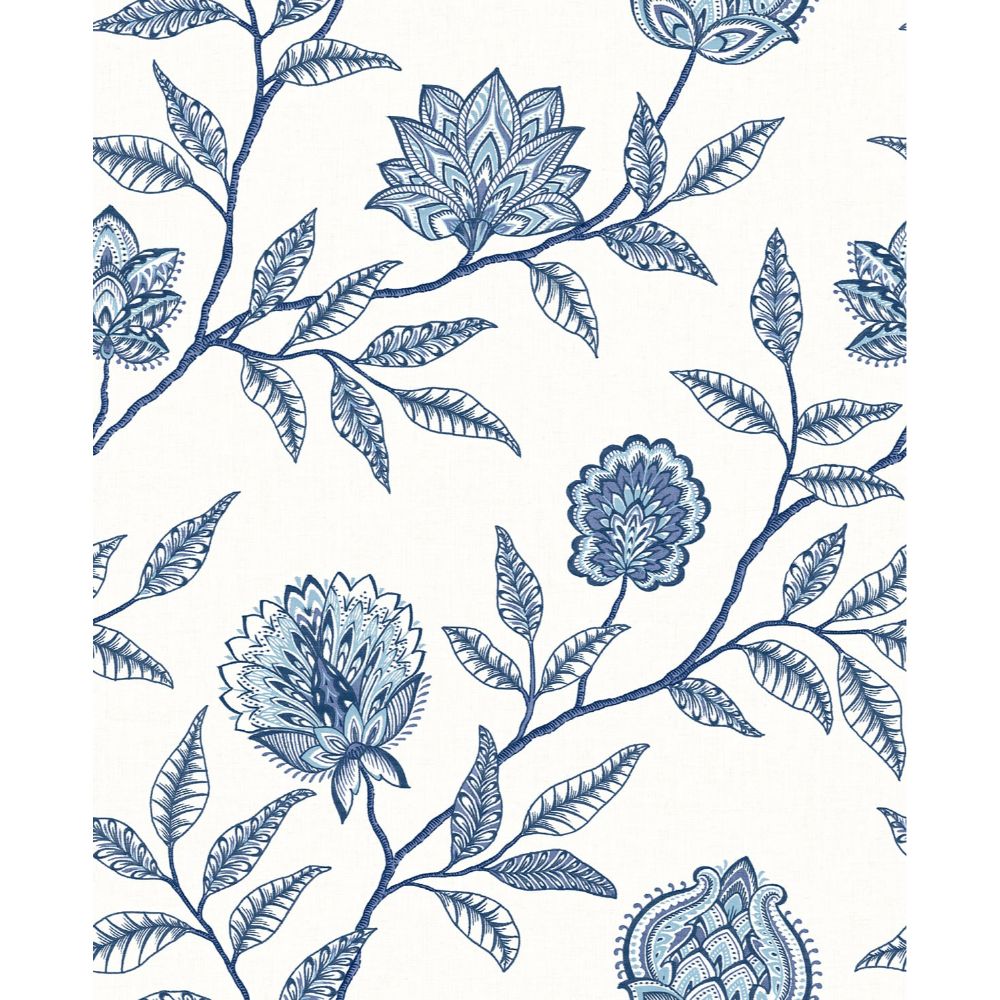 Stacy Garcia Home by Seabrook Wallpaper SG11002 Jaclyn in Blue Lagoon