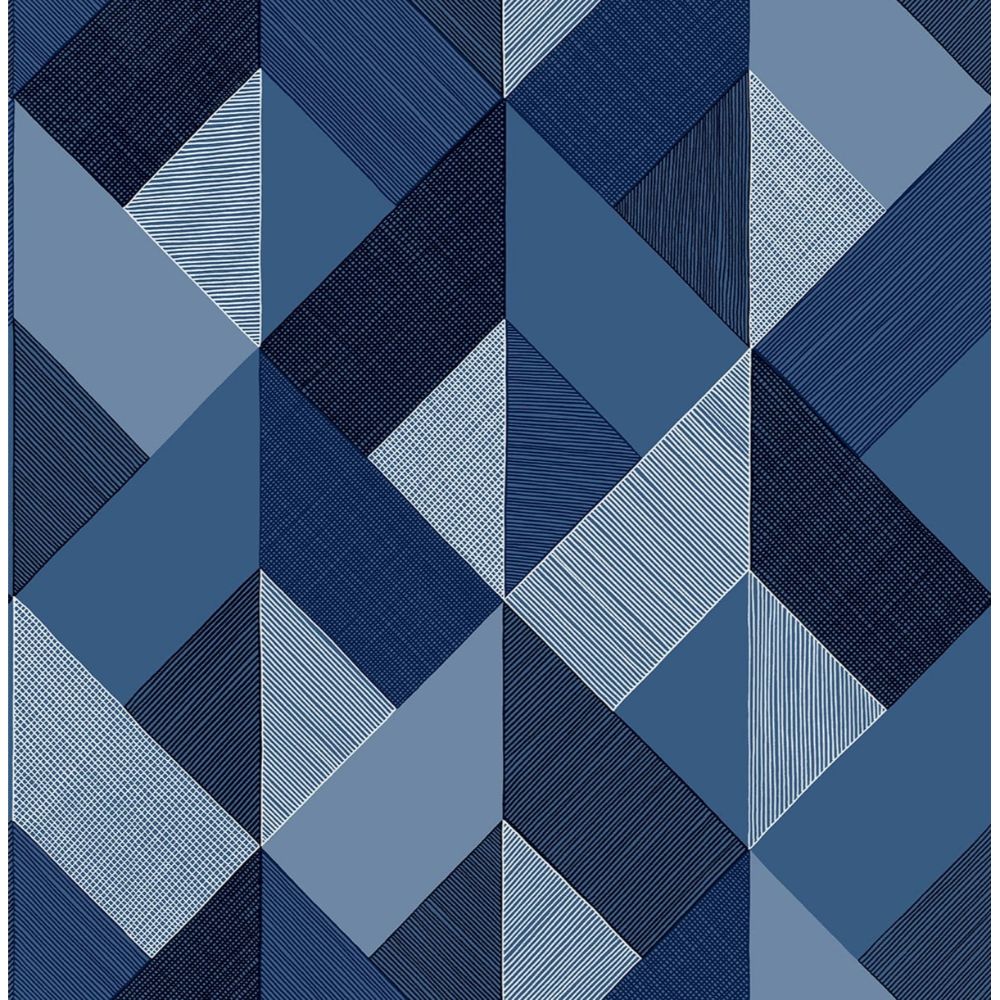 Stacy Garcia Home by Seabrook Wallpaper SG11102 Marquetry in Blue Lagoon