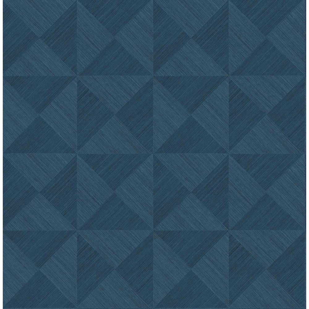 Seabrook Wallpaper SG11712 Geo Inlay Wallpaper in Denim Blue