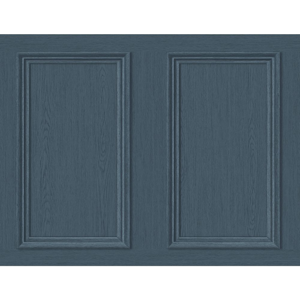 Seabrook Wallpaper SG11802 Faux Wood Panel Wallpaper in Denim Blue