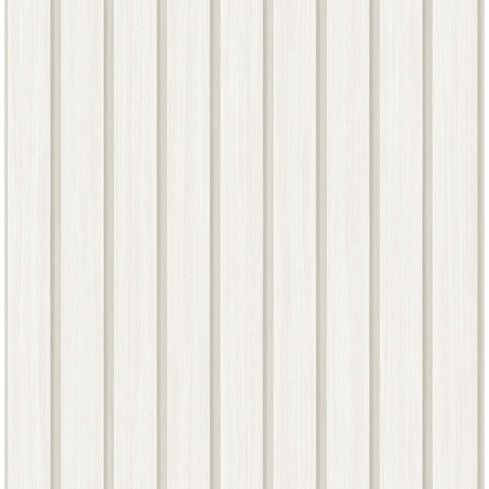 Seabrook Wallpaper SG12100 Faux Wooden Slats Wallpaper in Dove