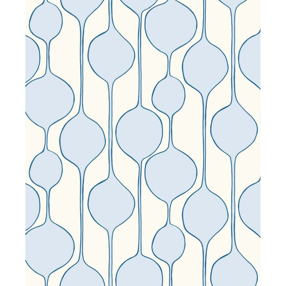 Seabrook Wallpaper SL80102 Minimalist Geometric  Wallpaper in Baby Blue