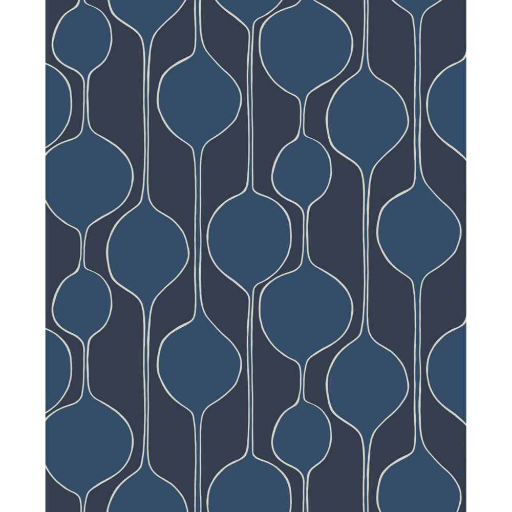 Seabrook Wallpaper SL80112 Minimalist Geometric  Wallpaper in Celtic Blue