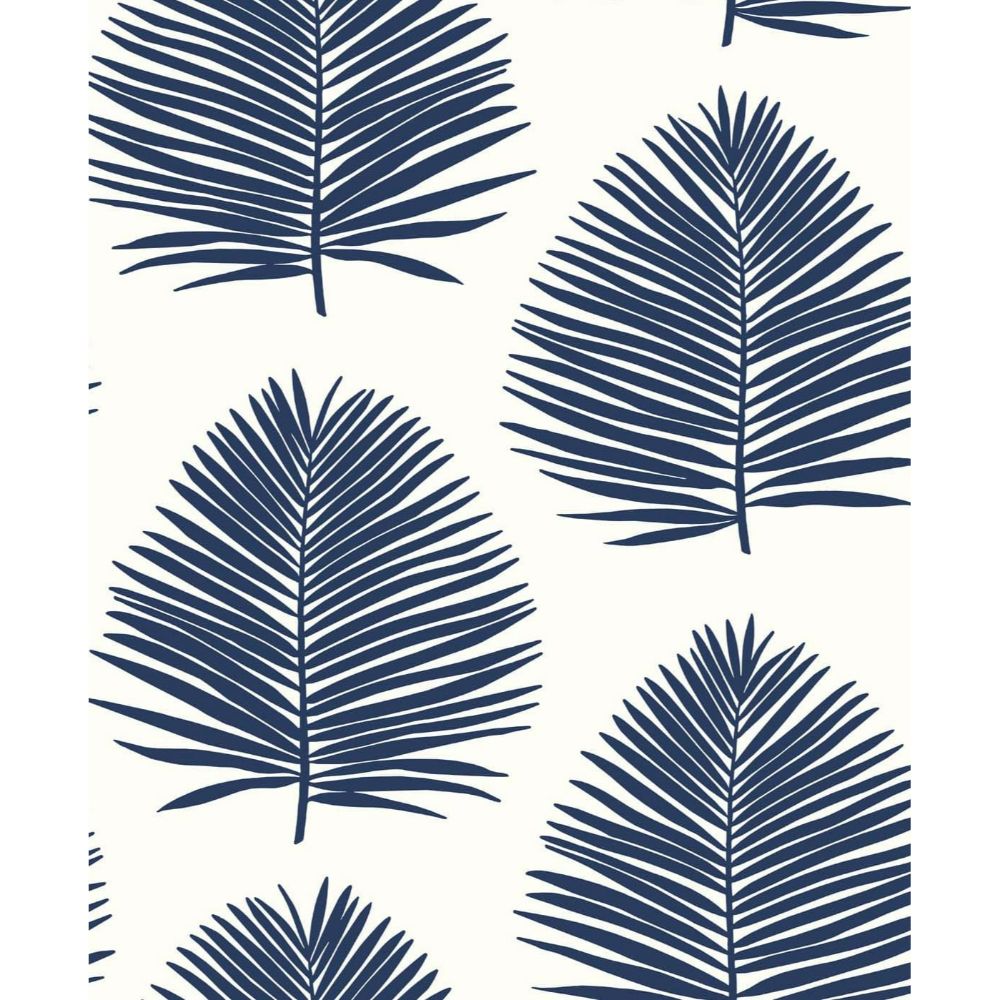 Seabrook Wallpaper SL80702 Island Palm Wallpaper in Navy Blue