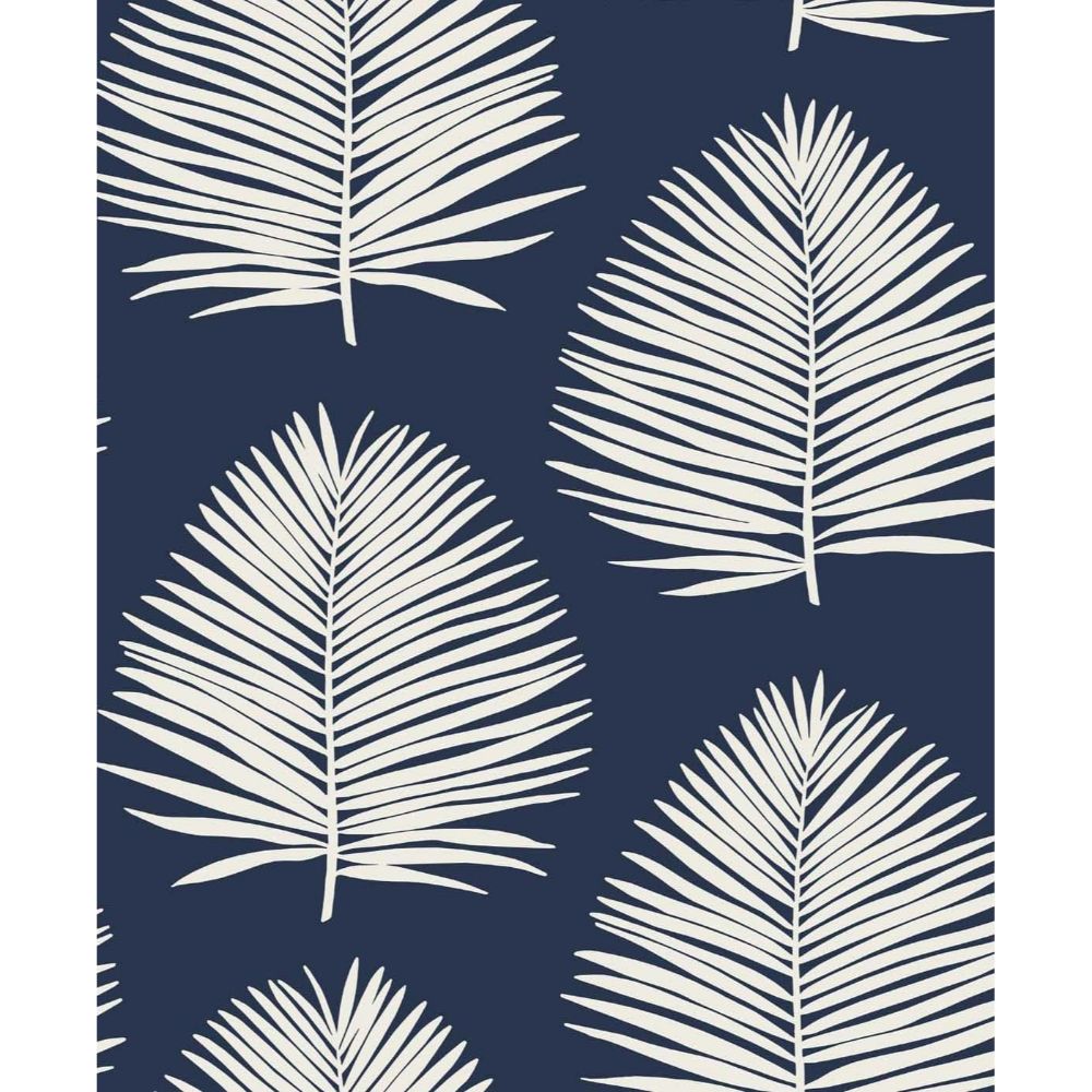 Seabrook Wallpaper SL80712 Island Palm Wallpaper in Midnight Sky