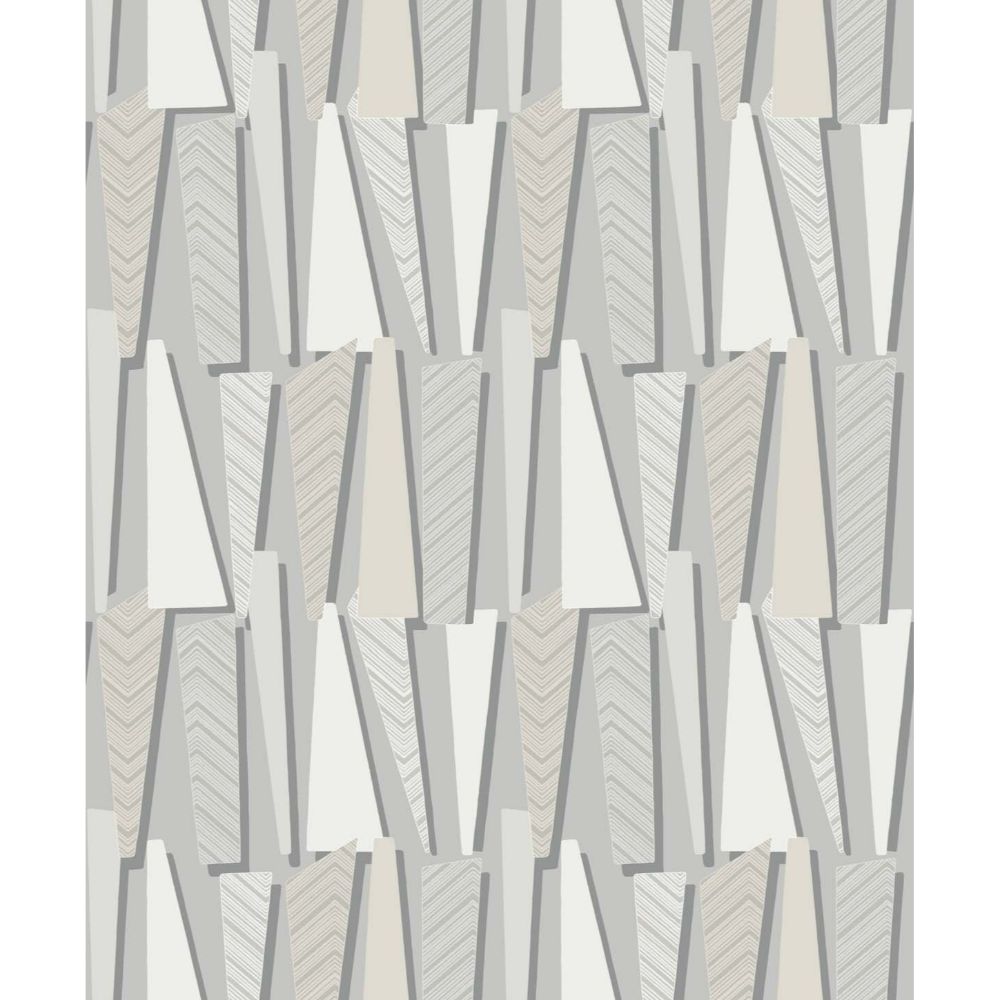 Seabrook Wallpaper SL80806 Geometric Shadows  Wallpaper in Stone