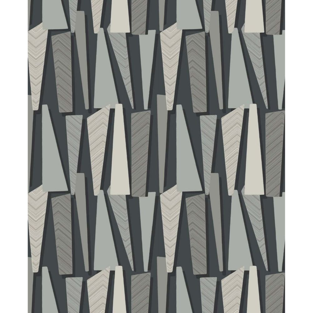 Seabrook Wallpaper SL80810 Geometric Shadows  Wallpaper in Onyx