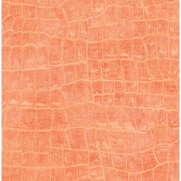 Seabrook Wallpaper TA20516 Animal Skins Wallpaper in Orange/Rust