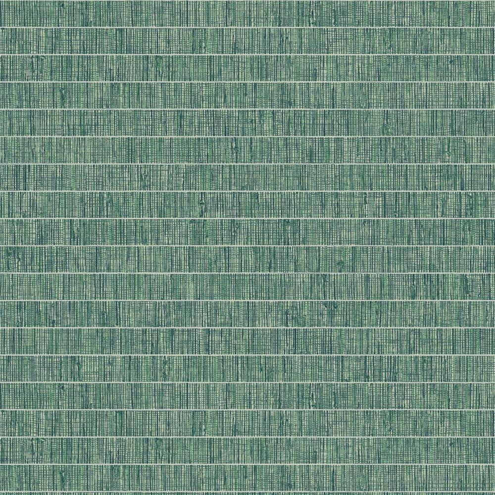 Seabrook Wallpaper TC70004 More Textures Blue Grass Band Embossed Vinyl Wallpaper in Banana Leaf