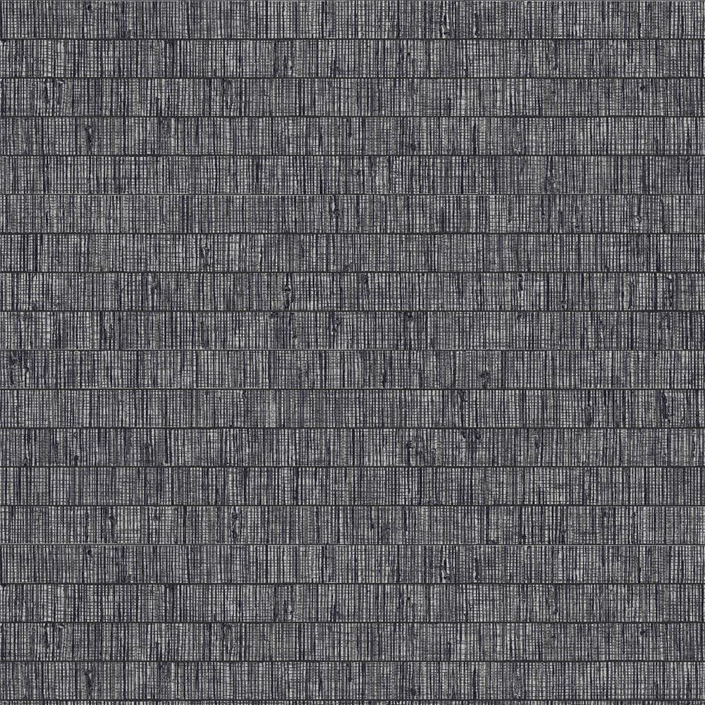 Seabrook Wallpaper TC70010 More Textures Blue Grass Band Embossed Vinyl Wallpaper in Black Locust
