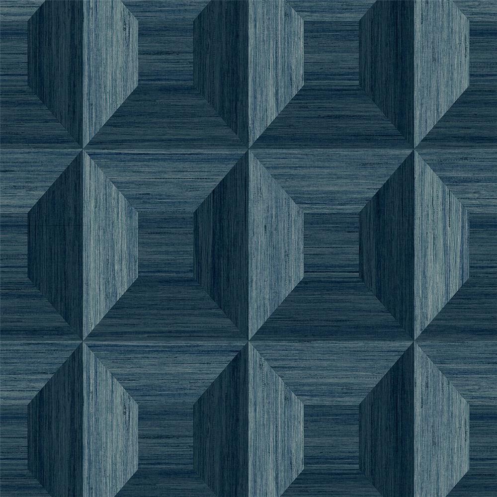 Seabrook Wallpaper TC70602 More Textures Squared Away Geometric Embossed Vinyl Wallpaper in Blue