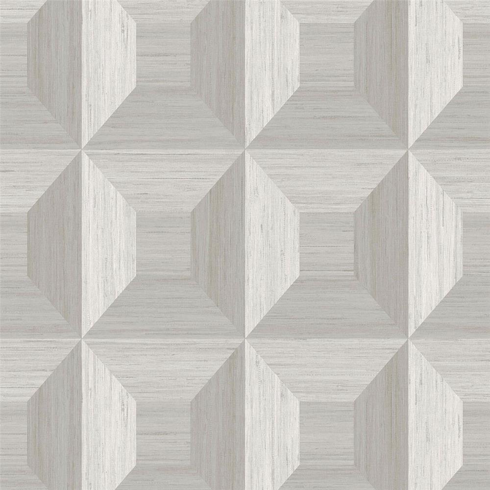 Seabrook Wallpaper TC70618 More Textures Squared Away Geometric Embossed Vinyl Wallpaper in Birch