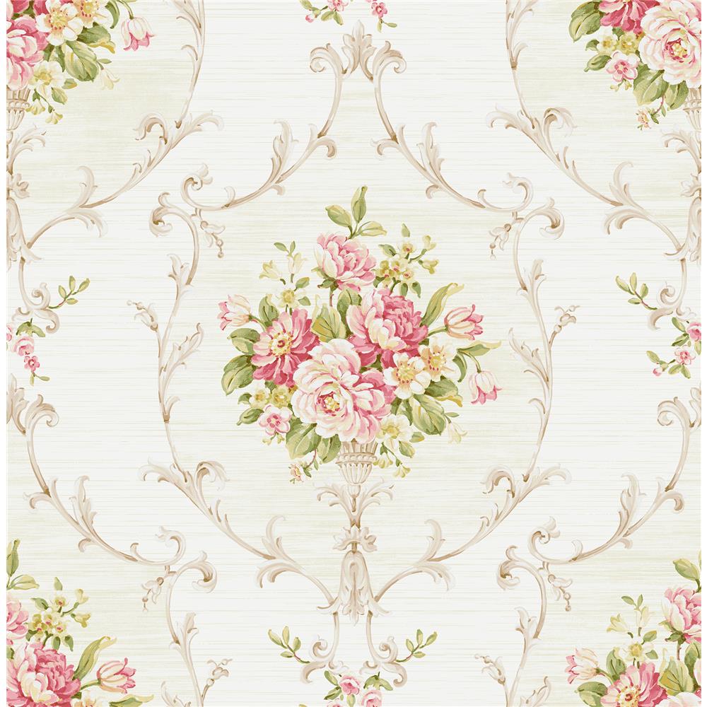 Seabrook Wallpaper RG60601 Garden Rose Wallpaper
